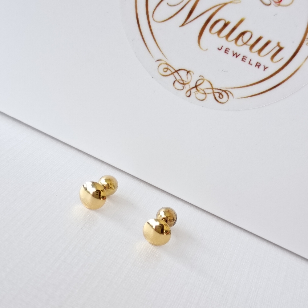 18K Solid Gold Lentil Earrings • Peruvian Gold • Girls Jewelry • Gift Ready